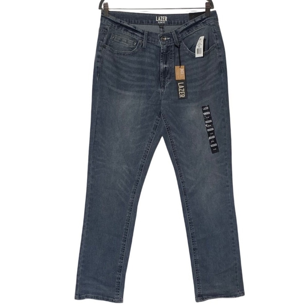 Lazer Slim Fit Jeans Mens 34x32 Dark Blast Blue New With Tags ML831025
